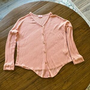 Women’s light pink Henley medium